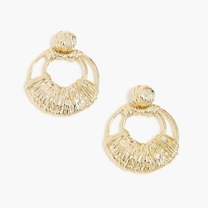 J. Crew Textured circle statement earrings